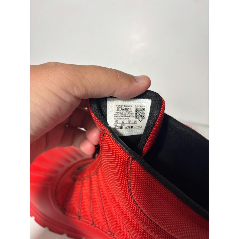 Sperry Mens Duck Float Zip Up Red Rain Boots Styl… - image 2